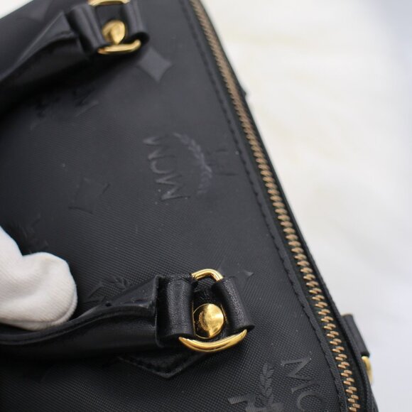 MCM Mini Boston Black Bandoulière - Picture 14 of 16